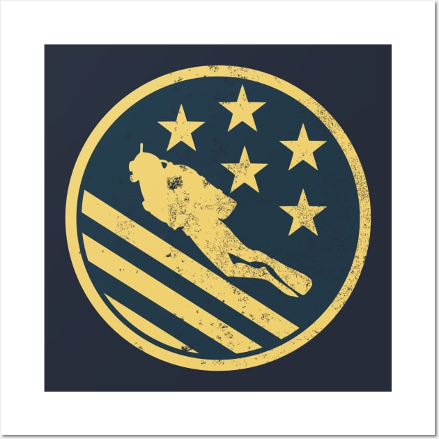 Diver USA Distressed Wall Art by TCP